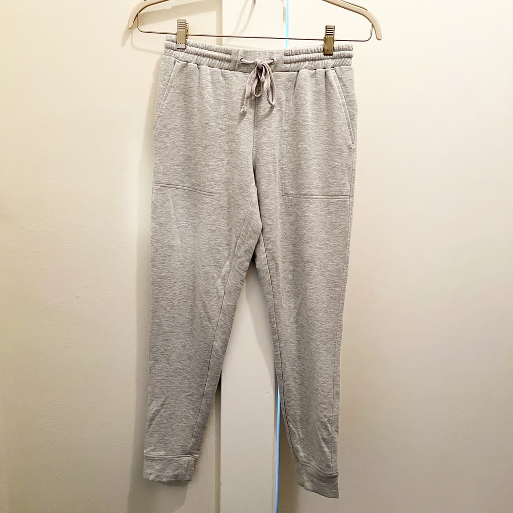 Quince Supersoft Fleece Pants XS Heather Gray Joggers Sweatpants Athleisure